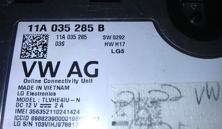 11A 035 285 B phone telematics module computer 2021-2022 VW ID.4