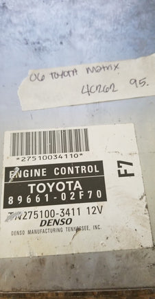 89661-02F70 Toyota Matrix 2006 ecm ecu computer
