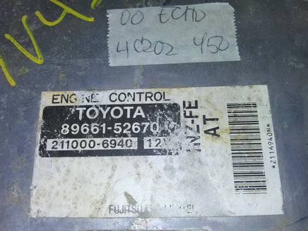 2000 Toyota Echo  ecm ecu computer 89661-52670