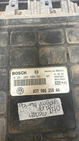 037 906 258 AA VW Jetta or Golf TCM transmission computer 1993-1994