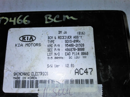 2011 Kia Soul bcm body control module 95400-2K920