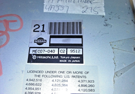 MEC07-040 ecu ecm computer 1999 Nissan Pathfinder