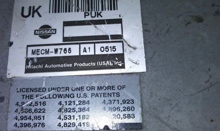 MECM-W765 Nissan Frontier or Xterra 2000-2001 ecm ecu computer