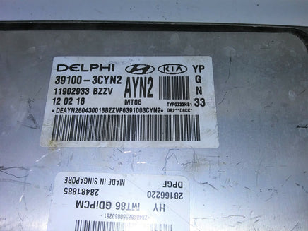 39100-3CYN2 ecm ecu computer 2016 Kia Sedona