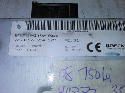 2008 BMW 750Li rear entertainment module 65.12-6 954 179