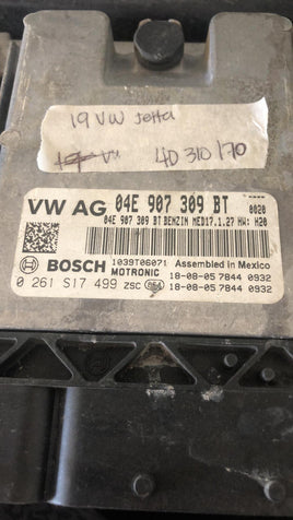 04E 907 309 BT VW Jetta or Golf 2019-2020 ecm ecu computer