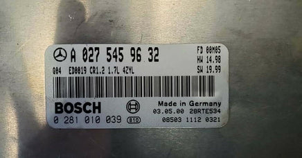 Mercedes A170 ecm ecu computer A 027 545 96 32
