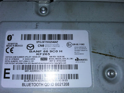 2017-2019 Mazda 3 Mazda3 bluetooth blue tooth adapter module BANF 66 9C0 H