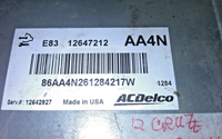 12647212 ecm ecu computer 2012 Chevrolet Cruze