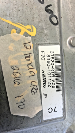 37820-RTW-A06 Honda CRZ CR-Z 2012 ecm ecu computer
