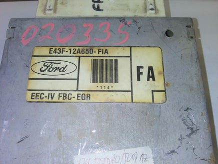 1984 Ford Tempo Topaz ecm ecu computer E43F-12A650-FlA
