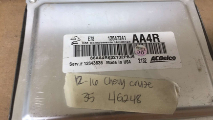 12647241 Chevy Cruze 2012-2016 ECM ECU computer TESTED GOOD