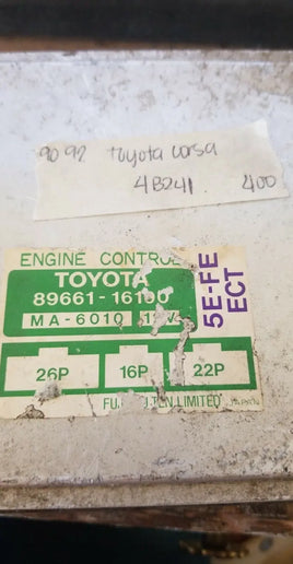 1990-1992 Toyota Corsa ecu ecm computer 89661-16100