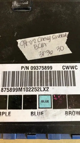 09375899 BCM body control module 1999-2002 Chevy or GMC pickup