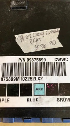 09375899 BCM body control module 1999-2002 Chevy or GMC pickup