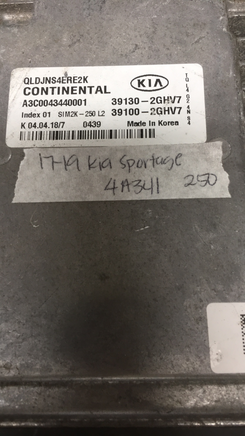 39130-2GHV7  ecm ecu computer 2017-2019 Kia Sportage