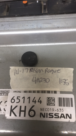 NEC019-635 Nissan Rogue ecm ecu computer 2014-2017
