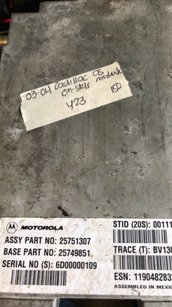 25751307 Cadillac CTS, Yukon or Chevy Suburban 2003 Onstar module