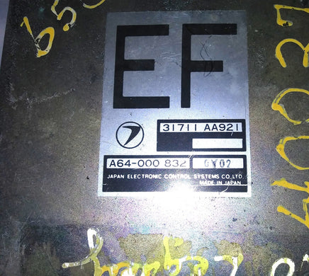 31711 AA921 TCM transmission computer 1990-1991 Subaru Legacy