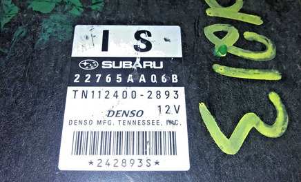 22765AA06B ecu ecm computer 2010 Subaru Legacy