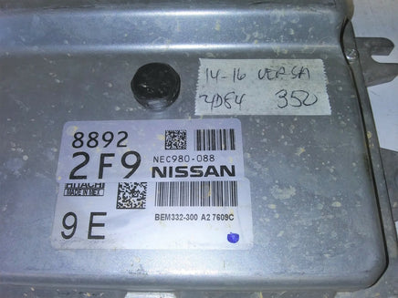 2014-2016 Nissan Versa ecm ecu computer NEC980-088