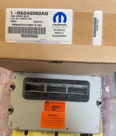 1-R6040060AG Dodge Ram Pickup 1999  ecm ecu computer  **REMAN**