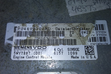 P04692101AD ecm  ecu computer 2007-2010 Dodge Caliber or Jeep Patriot
