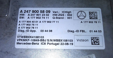 A 247 900 58 09 instrument cluster control module 2018-2024 Mercedes CLA250 GLA - Swan Auto