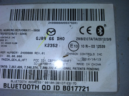 2012-2014 Mazda CX-5 or CX-9 bluetooth blue tooth module GJR9 66 DH0