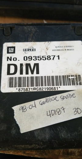 1998-2004 Cadillac Seville body control module 09355871