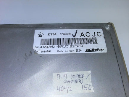 12701005 ecm ecu computer 2017-2019 Chevrolet Impala or Camaro **TESTED GOOD**
