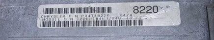 P04748220 ecm ecu computer 1996 Chrysler Voyager or T&C - Swan Auto