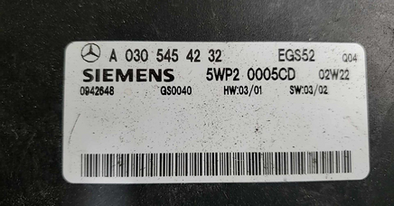 A 030 545 42 32 Mercedes C230 2003-2005 TCM Transmission Computer