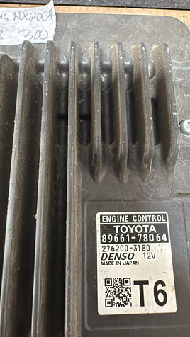 89661-78064 Lexus NX200t engine control module 2015-2021