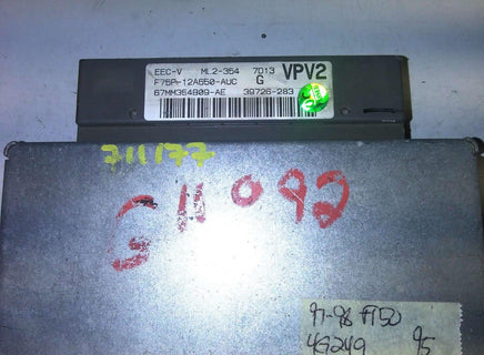 F75F-12A650-AUC ecm ecu computer 1997-1998 Ford F150 F-150 **tested** - Swan Auto