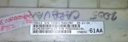 P05026061AA bcm body control module 2005 Dodge Caravan or T&C