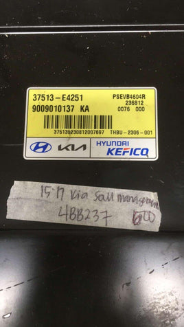 37513-E4251 battery management control module computer 2015-2017 Kia Soul - Swan Auto