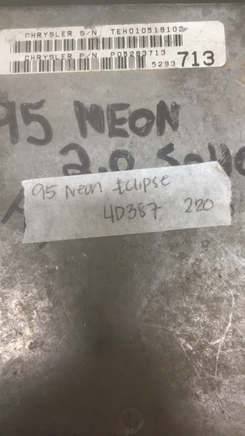 P05293713 Dodge Neon 1995 ecm ecu computer