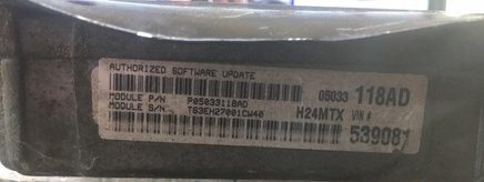 P05033118AD Chrysler PT Cruiser 2001 ecm ecu computer