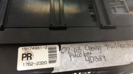 15174981-2 Chevy Trailblazer or GMC Envoy fusebox control module 2002-2003