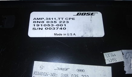 8N8 035 223 Amplifier power amp 2002 Audi TT