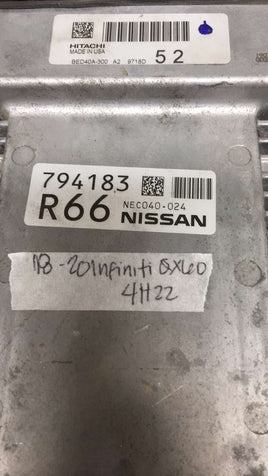 NEC040-024 Nissan Pathfinder or Infiniti QX60 2018-2020 ecm ecu computer