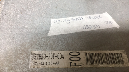 37820-P0F-00F Honda Accord engine control  module 1992-1995