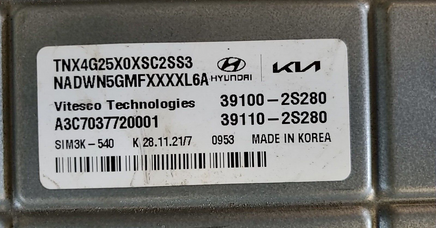 39100-2S280 2022-2023 Hyundai Tucson ecm ecu computer