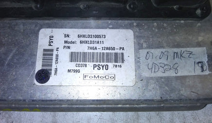 7H6A-12A650-PA ecm ecu computer 2007-2009 Lincoln MKZ **Tested**
