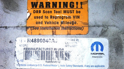 R04692028AI ecu ecm computer 2001 Chrysler Sebring