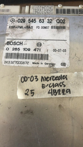 029 545 63 32 stability control module 2000-2003 Mercedes E-Class