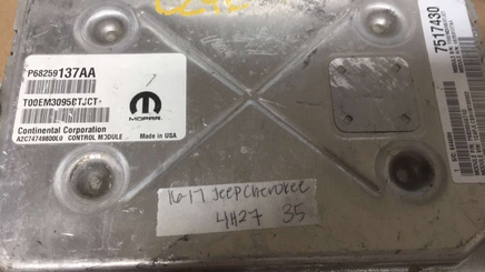 P68259137AA ecm ecu computer 2016-2017 Jeep Grand Cherokee