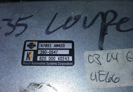47851 AM420 Infiniti G35 2003-2004 ABS Control Module