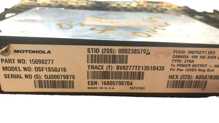2002-2006 Chevy Trailblazer Impala Onstar communication control module 15098277